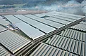 Aerial view of substrate raspberry hoop houses in Yunnan China